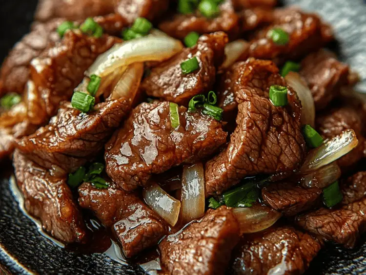 Karamellisiertes Rindfleisch mit Zwiebeln und Sojasauce 🧅🥩 ...